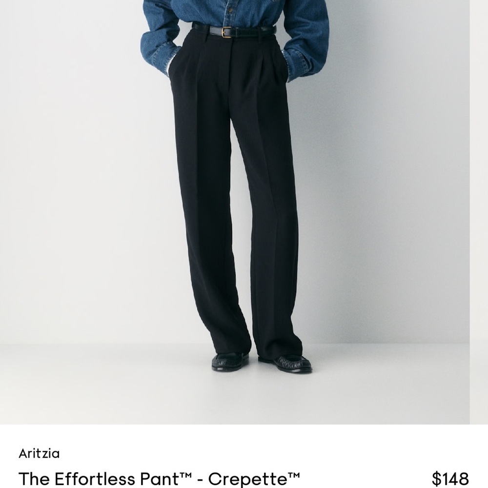 Aritzia Black Effortless Pant
